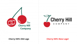 Old Cherry Hill logo compared to the new Cherry Hill logo