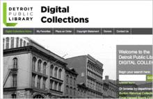 Screenshot of the top left corner of the Detroit Public Library website.