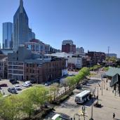 View of downtown Nashville's skyline during the day.
